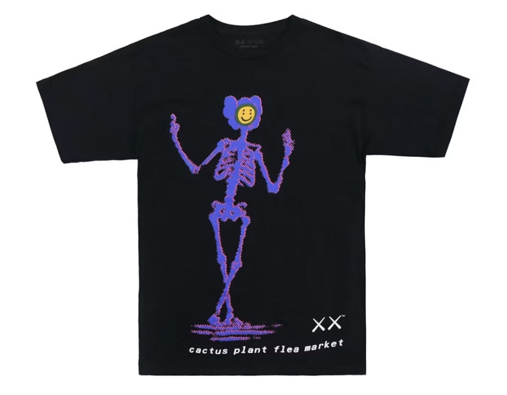 KAWS x Cactus Plant Flea Market Tee Black